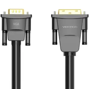 Кабель DVI M (24+1) - VGA M, 1.5 м, чорний Vention (EABBG) UA