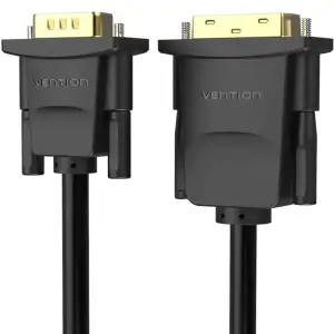Кабель DVI M (24+1) - VGA M, 1.5 м, чорний Vention (EABBG) UA