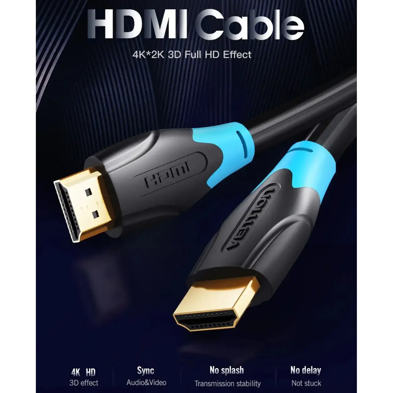 Кабель HDMI M - M, 20.0 м, V2.0, 4K 30Гц, PVC Vention (AACBQ) UA