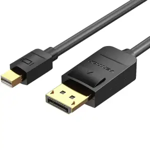 Кабель Mini DisplayPort - DisplayPort M/M 2.0м, 4K 60Hz двонаправлений, чорний, Vention (HAABH) UA