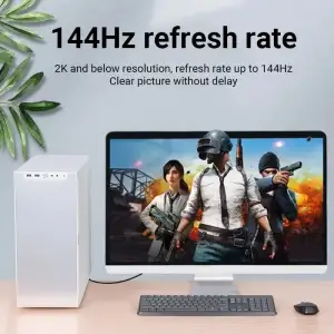 Кабель Mini DisplayPort - DisplayPort M/M 2.0м, 4K 60Hz двонаправлений, чорний, Vention (HAABH) UA