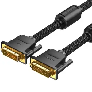 Кабель DVI-D 24M - 24M, 8.0 м, 2K 60Hz обплетення, з феритами Vention (EAEBK) UA