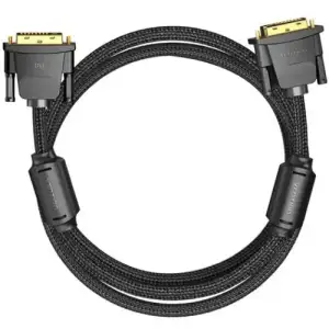 Кабель DVI-D 24M - 24M, 8.0 м, 2K 60Hz обплетення, з феритами Vention (EAEBK) UA