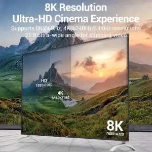 Кабель HDMI M - M, 3.0м, V2.1, 8K 60Гц обплетення, чорний Vention (AALBI) UA
