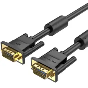 Кабель VGA 15M-15M, 1.0 м, з ферритами, чорний Vention (DAEBF) UA