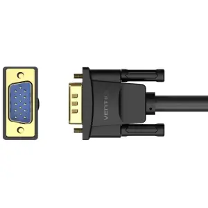 Кабель VGA 15M-15M, 1.0 м, з ферритами, чорний Vention (DAEBF) UA