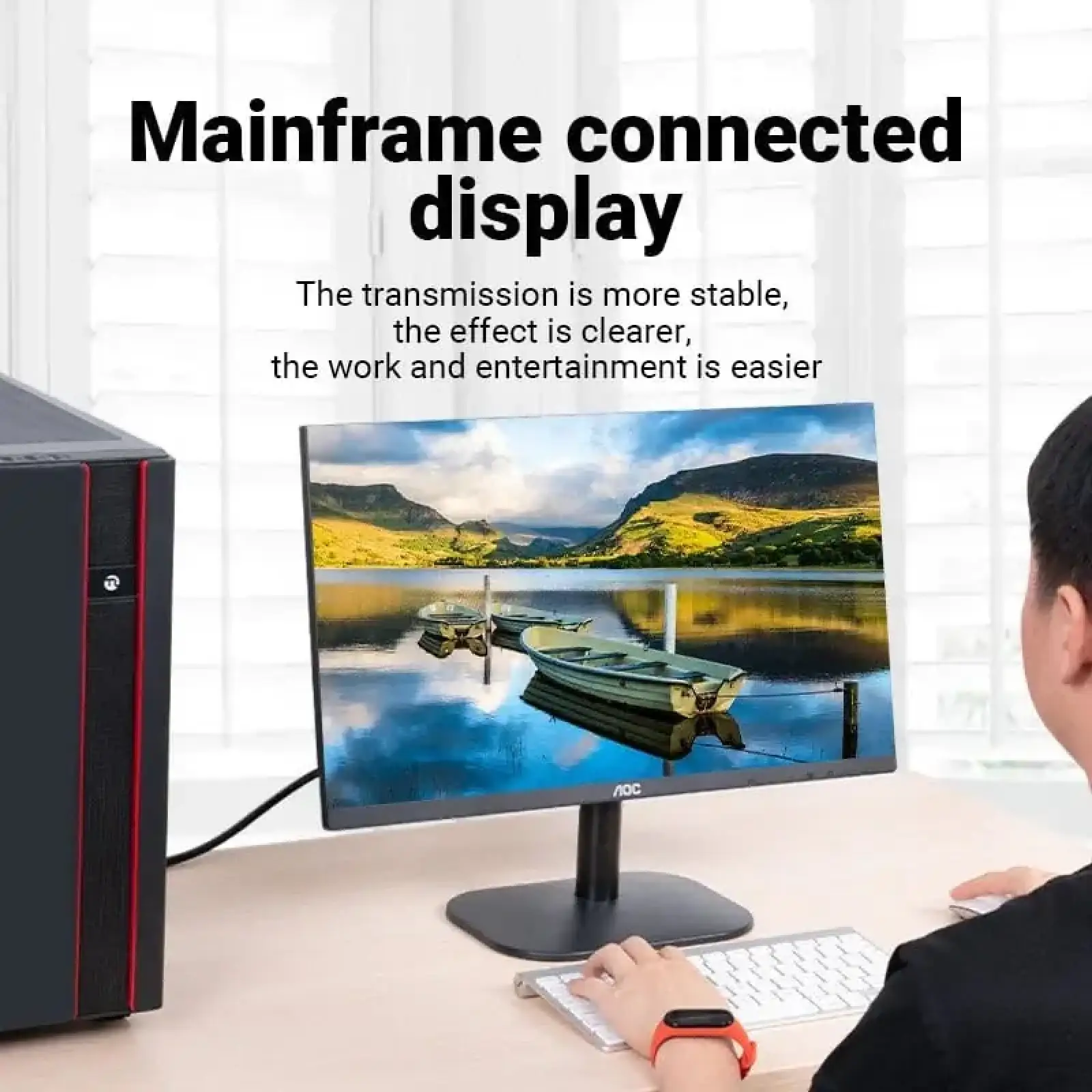 Кабель VGA 15M-15M, 1.0 м, з ферритами, чорний Vention (DAEBF) UA