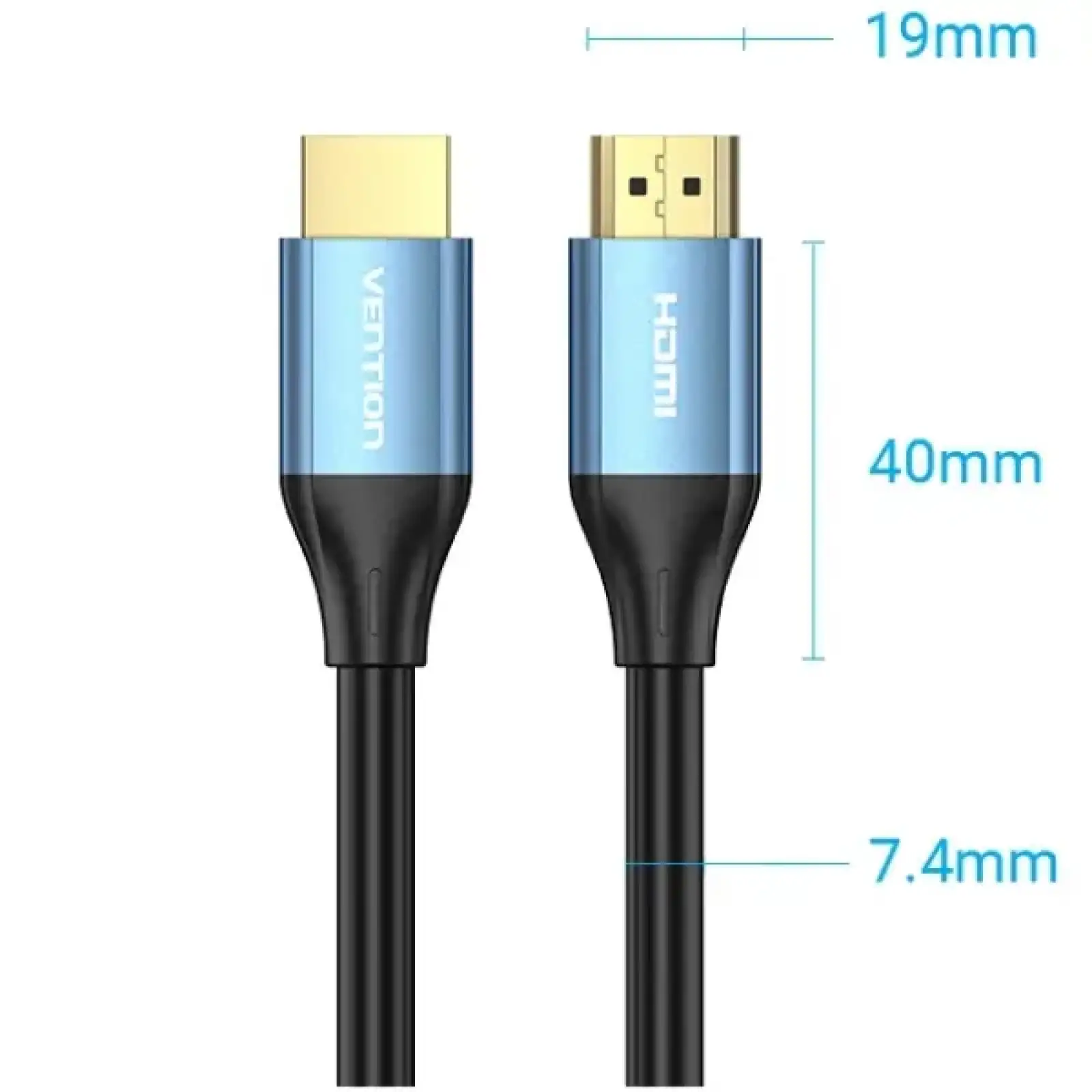 Кабель HDMI M - M, 2.0 м, V2.0, 4K 60Гц, Aluminum Alloy Blue Vention (ALHSH) UA