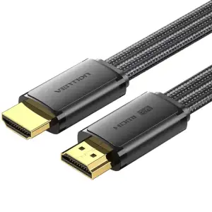 Кабель HDMI M - M, 2.0 м, V2.1, 8K 60Гц, плаский з обплетенням, Vention (ALKBH) UA