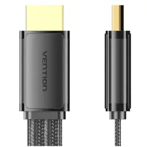 Кабель HDMI M - M, 2.0 м, V2.1, 8K 60Гц, плаский з обплетенням, Vention (ALKBH) UA