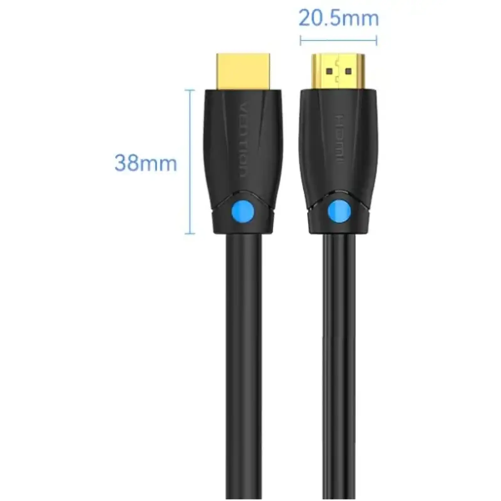 Кабель HDMI M - M, 2.0 м, V1.4, Engineering 4K 30Гц PVC Black Vention (AAMBH) UA