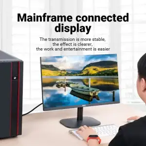 Кабель VGA 15M-15M, 10.0 м, з ферритами, чорний Vention (DAEBL) UA