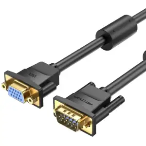 Кабель VGA 15M-15M F, 5.0 м, чорний Vention (DAGBJ) UA
