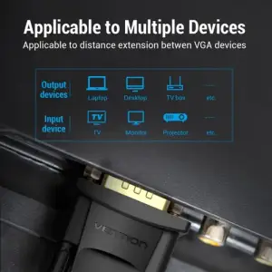 Кабель VGA 15M-15M F, 5.0 м, чорний Vention (DAGBJ) UA