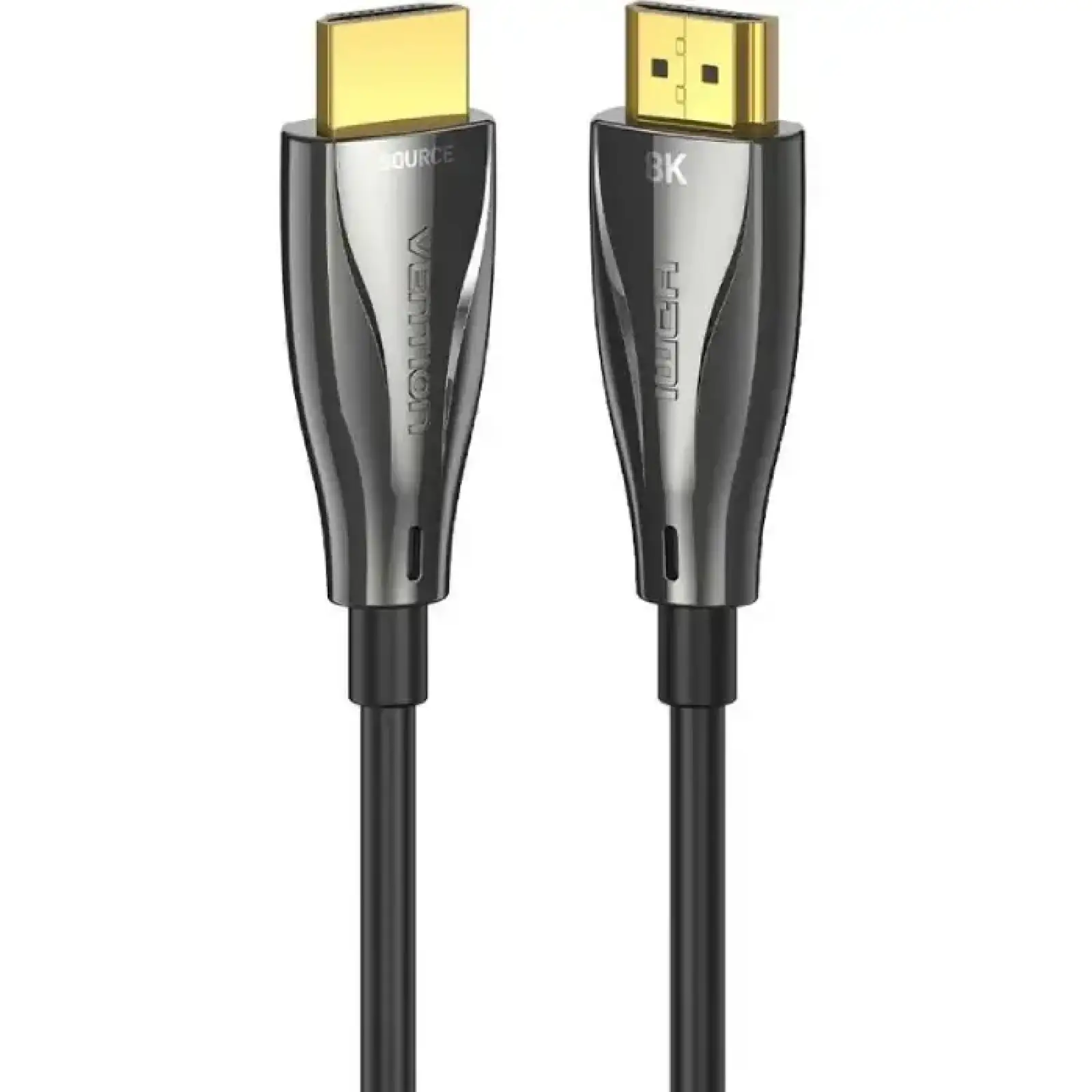 Кабель HDMI M - M, 60.0 м, V2.1, Optical 8K 60Гц 48Gbps Dolby 7.1 TPE Black Zinc Alloy Type Vention (ALBBAE) UA