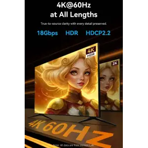 Кабель HDMI M - M, 20.0 м, V2.0, Optical 4K 60Гц Black Zinc Alloy Vention (ALSBQ) UA