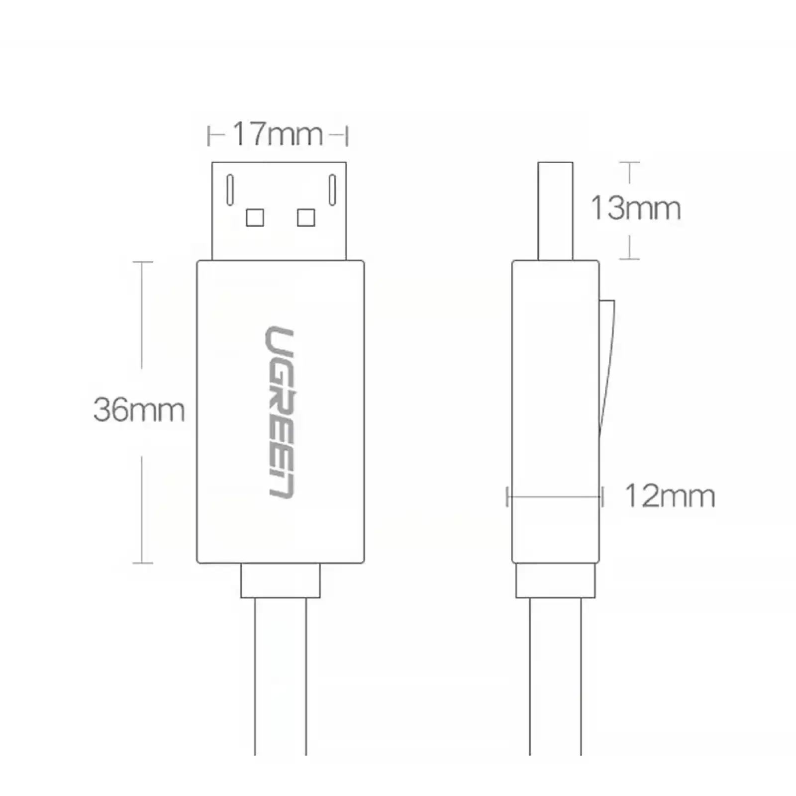 Кабель DisplayPort M - M V1.2 Cable 4K@60Hz; 2K@144Hz 5m DP102 чорний UGREEN (10213) UA