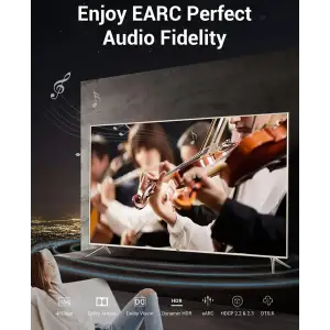 Кабель HDMI M - M, 1.0 м, V2.1, Engineering 8K 60Гц 48Gbps PVC Black Vention (AANBF) UA