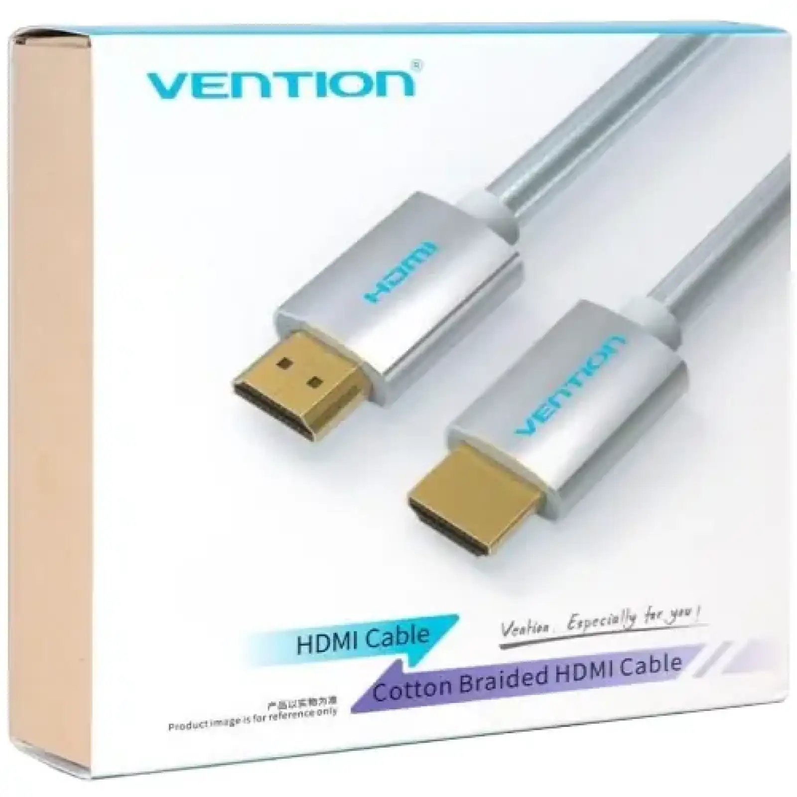 Кабель HDMI M - M, 8.0м, V2.0, 4K 60Гц, обплетення, Silver Metal Type Vention (AABIK) UA