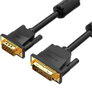 Кабель DVI (24+5) M - VGA M, 3м чорний Vention (EACBI) UA