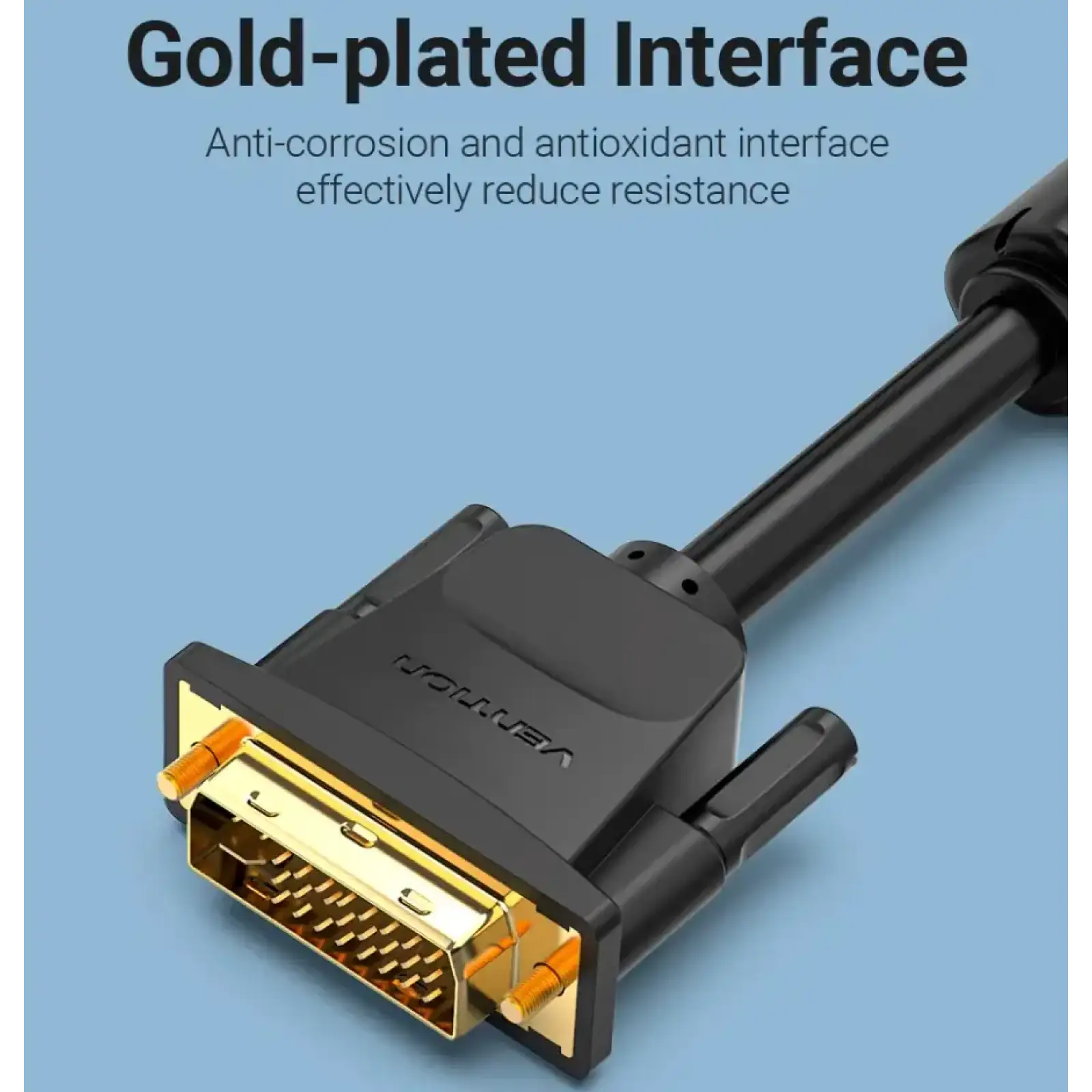 Кабель DVI (24+5) M - VGA M, 3м чорний Vention (EACBI) UA