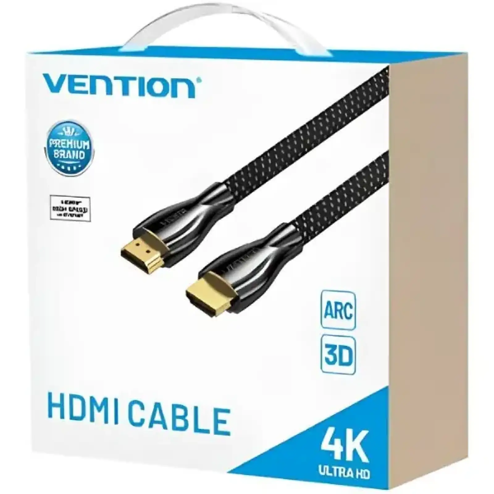 Кабель HDMI M - M, 15.0 м, V2.0, 4K 60Гц, обплетення, Zinc Alloy Type чорний Vention (ALMBN) UA