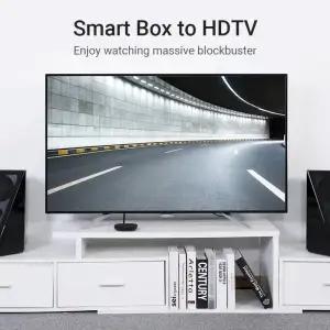 Кабель HDMI M - M, 3.0 м, V2.0, 4K 60Гц, кут 270°, PVC, чорний Vention (AAQBI) UA