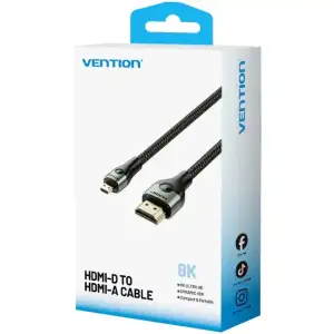 Кабель HDMI M - Micro HDMI M, 2.1 м, V2.0 8K 60Гц Aluminum Alloy Type Green Vention (AGKGH) UA