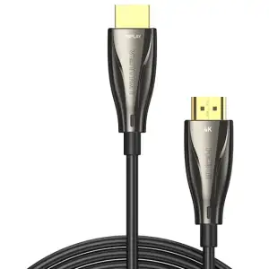 Кабель HDMI M - M, 50.0 м, V2.0, Optical 4K 60Гц 18Gbps Dolby 7.1 PVC Black Zinc Alloy Vention (ALABX) UA