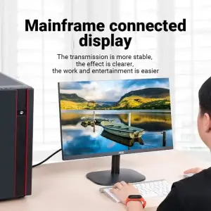 Кабель VGA 15M-15M, 8.0м, з ферритами, чорний Vention (DAEBK) UA