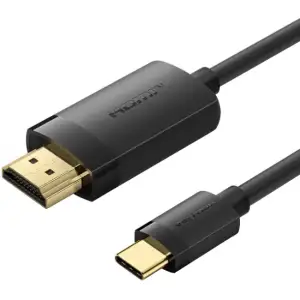 Кабель USB 2.0 Type-C M - HDMI M, 2.0m 4K 60 Гц PVC Black Vention (CRIBH) UA