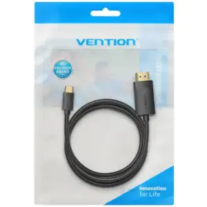 Кабель USB 2.0 Type-C M - HDMI M, 2.0m 4K 60 Гц PVC Black Vention (CRIBH) UA