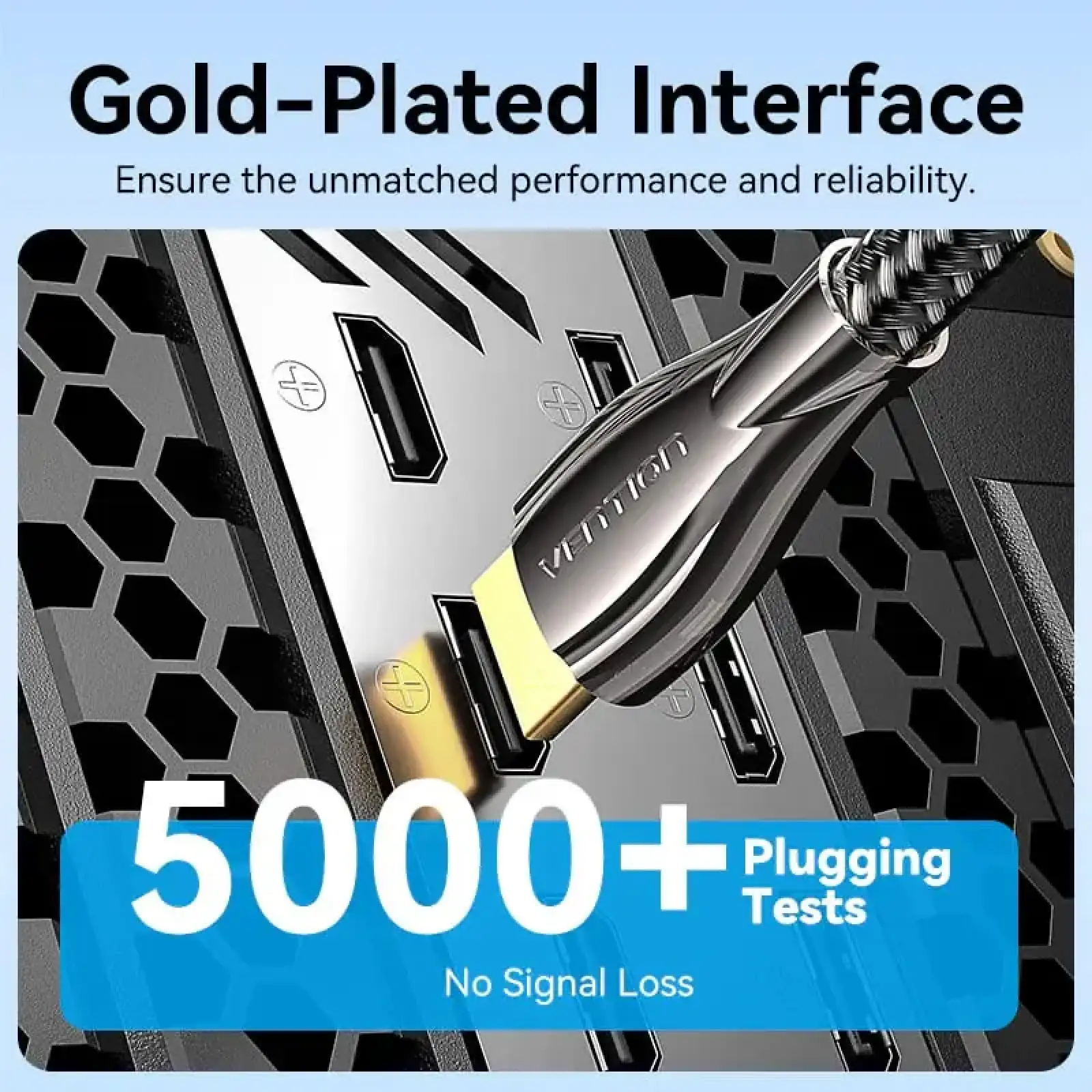 Кабель HDMI M - M, 3.0 м, V2.0, 4K 60Гц, обплетення, Zinc Alloy Type чорний Vention (ALMBI) UA