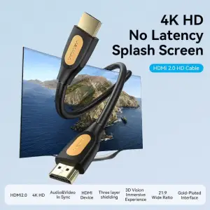 Кабель HDMI M - M, 1.5 м, V2.0, 4K 60Гц, PVC type, чорний, Vention (ALIBG) UA