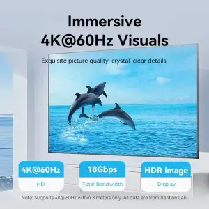 Кабель HDMI M - M, 1.5м, V2.0, 4K 60Гц PVC Vention (AACBG) UA
