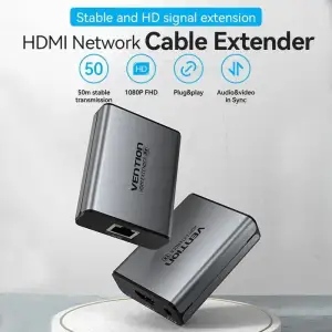 Подовжувач HDMI по кабелю UTP до 60м з БЖ, (RX/TX) V1.4 1080p 60Hz 3D DD7.1 Vention (AKGH0-EU) UA
