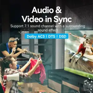 Подовжувач HDMI по кабелю UTP до 60м з БЖ, (RX/TX) V1.4 1080p 60Hz 3D DD7.1 Vention (AKGH0-EU) UA