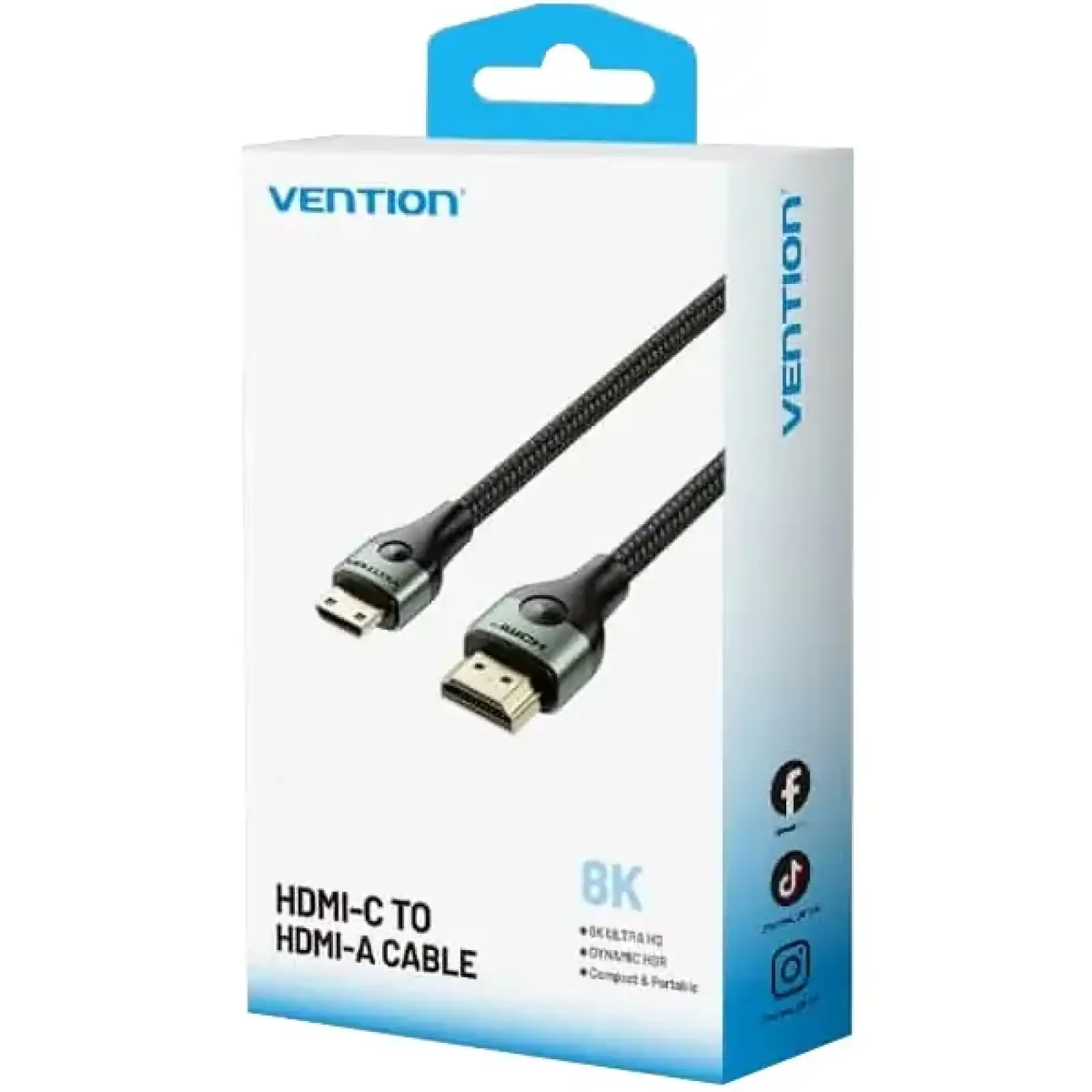 Кабель HDMI M - Mini M 2.0 м, V2.1 8K 60Гц Aluminum Alloy Type, Green Vention (AGJGH) UA