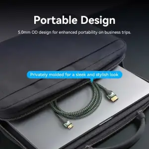 Кабель HDMI M - Mini M 2.0 м, V2.1 8K 60Гц Aluminum Alloy Type, Green Vention (AGJGH) UA