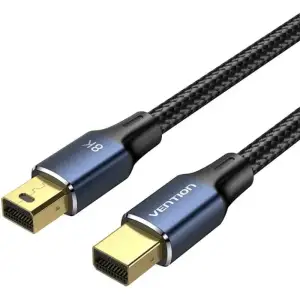 Кабель DisplayPort mini M - mini M 2.0м, V1.4, 8K 60Гц 32.4Gbps Blue Aluminum Alloy, Vention (HCGLH) UA