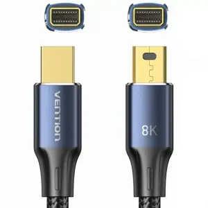 Кабель DisplayPort mini M - mini M 2.0м, V1.4, 8K 60Гц 32.4Gbps Blue Aluminum Alloy, Vention (HCGLH) UA
