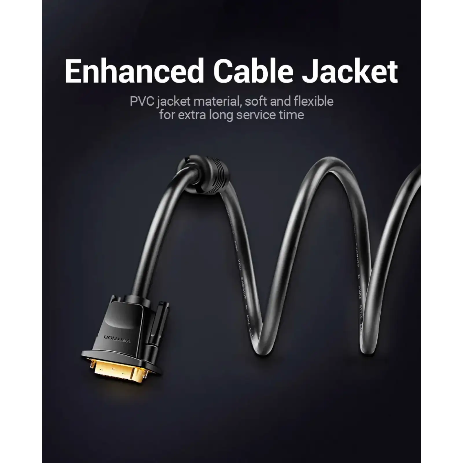 Кабель DVI-D 24M - 24M, 1.5 м, 2K 60Hz Dual Linik Vention (EAABG) UA