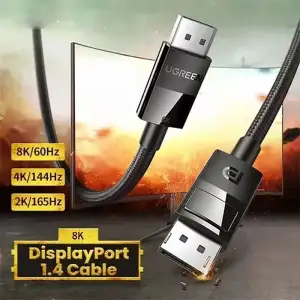 Кабель DisplayPort M - M V1.4 8K 3м Plastic Case Braided Cable DP114 Чорний UGREEN (80393) UA