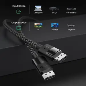 Кабель DisplayPort M - M V1.4 8K 3м Plastic Case Braided Cable DP114 Чорний UGREEN (80393) UA