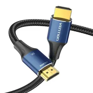 Кабель HDMI M - M, 1.5 м, V2.1, 8K 60Гц обплетення, синій, Aluminum Alloy Type Vention (ALGLG) UA