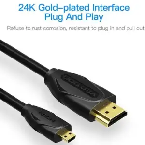 Кабель HDMI M - Micro M, 3.0 м, V2.0 4K 60Гц 18Gbps HDR Dolby, PVC Vention (VAA-D03-B300) UA