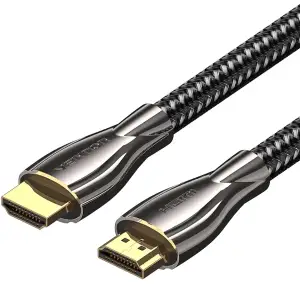 Кабель HDMI M - M, 5.0 м, V2.0, 4K 60Гц, обплетення, Zinc Alloy Type чорний Vention (ALMBJ) UA
