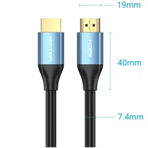 Кабель HDMI M - M, 1.5м, V2.0, 4K 60Гц Aluminum alloy, синій Vention (ALHSG) UA