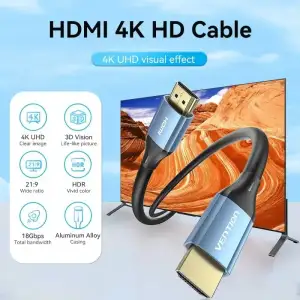 Кабель HDMI M - M, 1.5м, V2.0, 4K 60Гц Aluminum alloy, синій Vention (ALHSG) UA