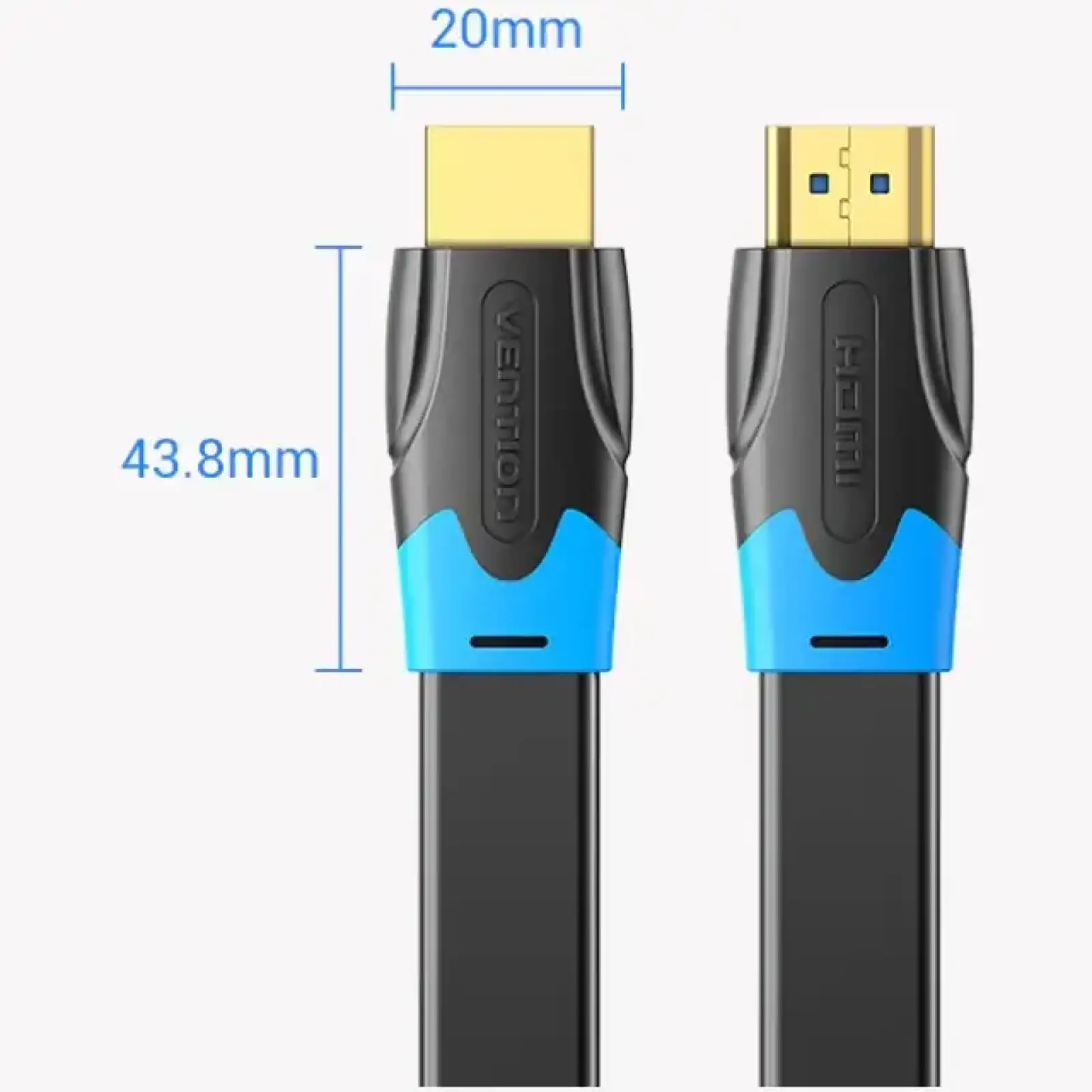 Кабель HDMI M - M, 5.0м, V2.0, 4K 60Гц, PVC Flat Design, Black, Vention (AAKBJ) UA